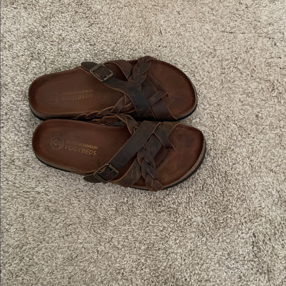 White Mountain Harrington Leather Footbeds Sandal